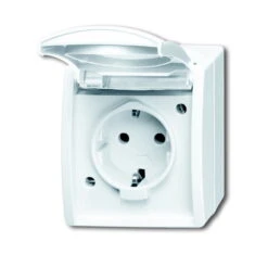 Universal Busch Jaeger Schuko Steckdose 20 EWN-54 Alpinweiß, Beschriftbar Aufputz Ocean