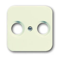 Universal Busch Jaeger Zentralscheibe Antennendose 2531-212 Weiss Busch Duro 2000 SI 2Loch