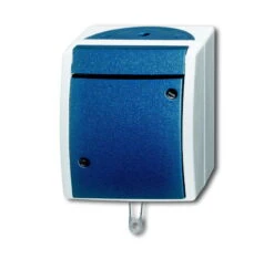 Universal Busch Jaeger Zugwechselschalter 2610/6 W-53 Grau/blaugrün Aufputz Ocean