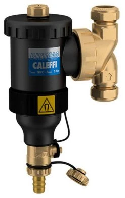 Caleffi Dirtmag Schlammabscheider 545302 Ø 22mm, Technopolymer-Gehäuse, Mit Magnet, Klemmverschraubung