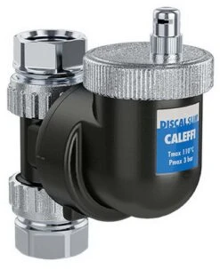Caleffi Discal Mikroblasenabscheider SLIM 551802 Ø 22mm Klemmverschraubung, Kunststoff-Gehäuse