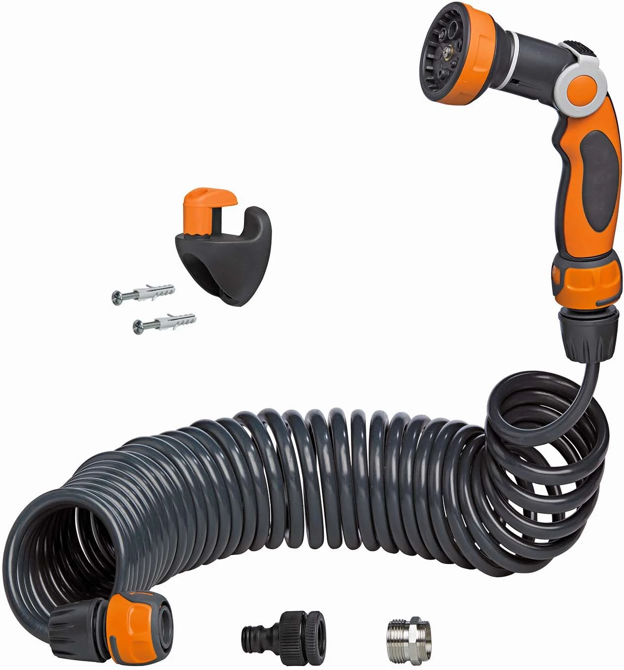 Ewuaqua Spiralschlauch-Set 72008 10 M, Komplett, Mit Wandbefestigung 3 Ewuaqua Spiralschlauch-Set 72008 10 M, Komplett, Mit Wandbefestigung
