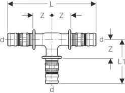 Geberit Mepla T-Stück 625310005 Ø 40mm, PVDF, Egal -Heimwerkzeuge Geberit Mepla T Stueck 625310005 o 40mm PVDF egal 1