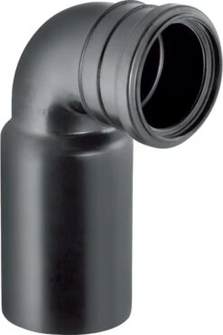 Geberit Pe Anschlussbogen 367070161 DN 100/90, 90Grad, PE-HD, Für Wand-WC