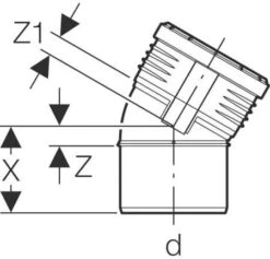 Geberit Silent PP Bogen 390021141 DN 30, 30°, Schalloptimiert -Heimwerkzeuge Geberit Silent PP Bogen 390021141 DN 30 30° schalloptimiert 1