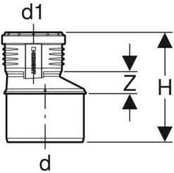 Geberit Silent PP Reduktion 390675141 DN 125/100, Exzentrisch, Schalloptimiert -Heimwerkzeuge Geberit Silent PP Reduktion 390675141 DN 125 100 exzentrisch schalloptimiert 2