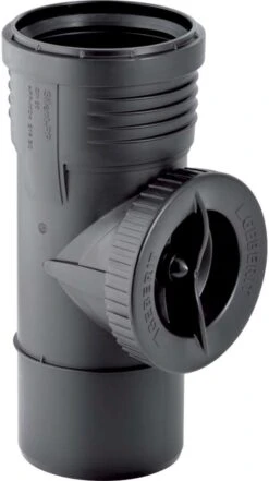 Geberit Silent PP Reinigungsstück 390327141 DN 75, 90Grad, Mit Runder Serviceöffnung