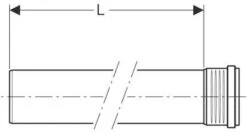 Geberit Silent PP Rohr 390701141 DN 150, 250 Mm, Mit Muffe, Schalloptimiert -Heimwerkzeuge Geberit Silent PP Rohr 390701141 DN 150 250 mm mit Muffe schalloptimiert 1