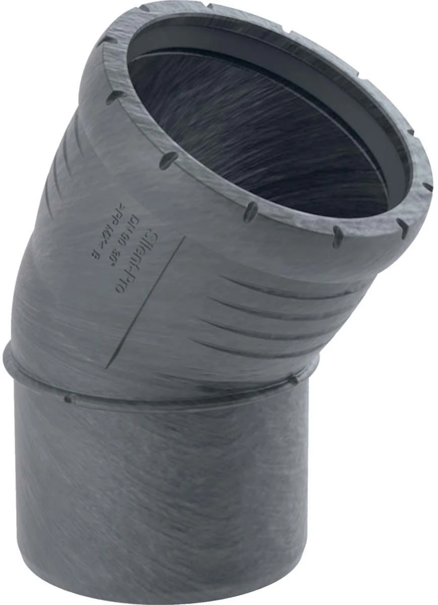 Geberit Silent Pro Bogen 393421141 DN 90, 30°, Hochschalldämmend 3 Geberit Silent Pro Bogen 393421141 DN 90, 30°, Hochschalldämmend