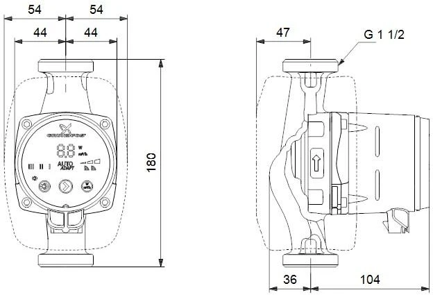 Grundfos Alpha 2 25-60 N Heizungspumpe 99271967 130mm, Edelstahl, D-A-CH, Modell 2017 4 Grundfos Alpha 2 25-60 N Heizungspumpe 99271967 130mm, Edelstahl, D-A-CH, Modell 2017 – Bild 2