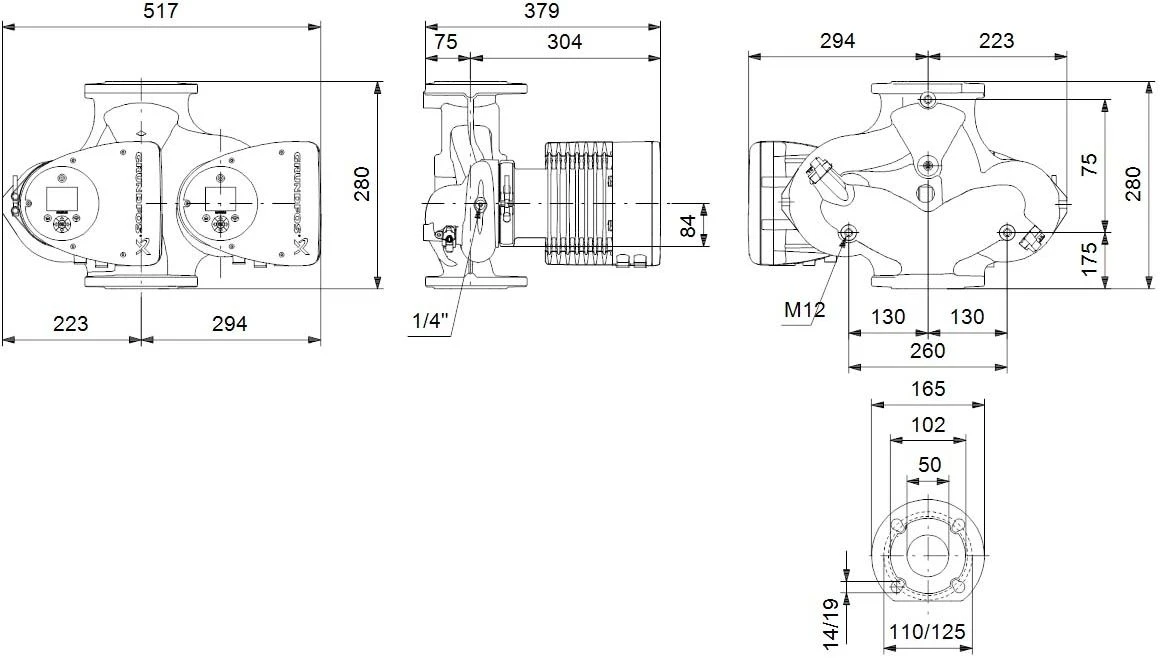 Grundfos Magna3 D Umwälzdoppelpumpe 97924866 50-120F, 280 Mm, PN 16, 230 V 4 Grundfos Magna3 D Umwälzdoppelpumpe 97924866 50-120F, 280 Mm, PN 16, 230 V – Bild 2