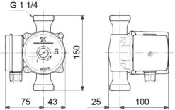 Grundfos Serie 100 Zirkulationspumpe 99255562 Edelstahl, UP 20-45 N, 230 V, UBA, 150mm 5 Grundfos Serie 100 Zirkulationspumpe 99255562 Edelstahl, UP 20-45 N, 230 V, UBA, 150mm -Heimwerkzeuge Grundfos Serie 100 Zirkulationspumpe 99255562 Edelstahl UP 20 45 N 230 V UBA 150mm 1