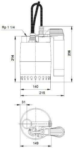 Grundfos Unilift Kellerentwässerungspumpe 011H1900 KP150-AV1, 11/4 IG, 230 V, 10m, Chrom-Nickel-Stahl -Heimwerkzeuge Grundfos Unilift Kellerentwaesserungspumpe 011H1900 KP150 AV1 11 4 IG 230 V 10m Chrom Nickel Stahl 1