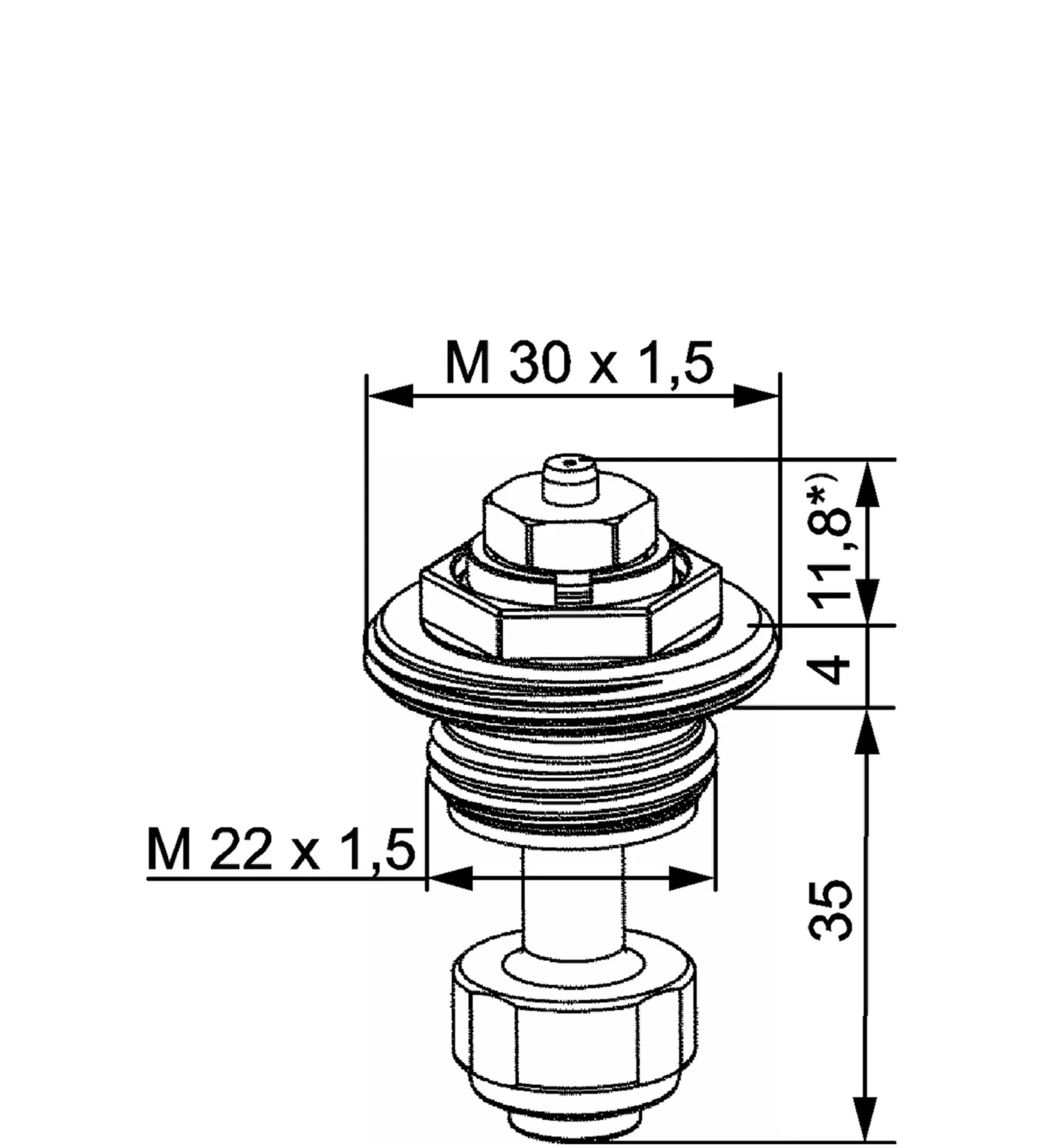 Heimeier Thermostat-Oberteil 4320-02.301 G 1/2 AG, Mit Stufenloser Voreinstellung, Für Ventilheizkörper 4 Heimeier Thermostat-Oberteil 4320-02.301 G 1/2 AG, Mit Stufenloser Voreinstellung, Für Ventilheizkörper – Bild 2