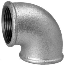 Hermann Schmidt Temperguss 90 Winkel 13090010 DN 10, 3/8", 90Grad, IG/IG, Verzinkt