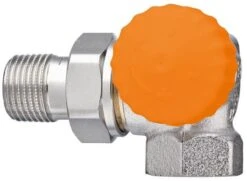 IMI Heimeier Eclipse Thermostatventil 393402000 Winkeleck Rechts 1/2", Rotguss Vernickelt