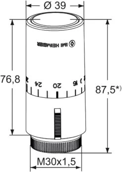Heimwerkzeuge -Heimwerkzeuge IMI Heimeier Halo Thermostatkopf 750000500 Skalenhaube weiss RAL 9016 1