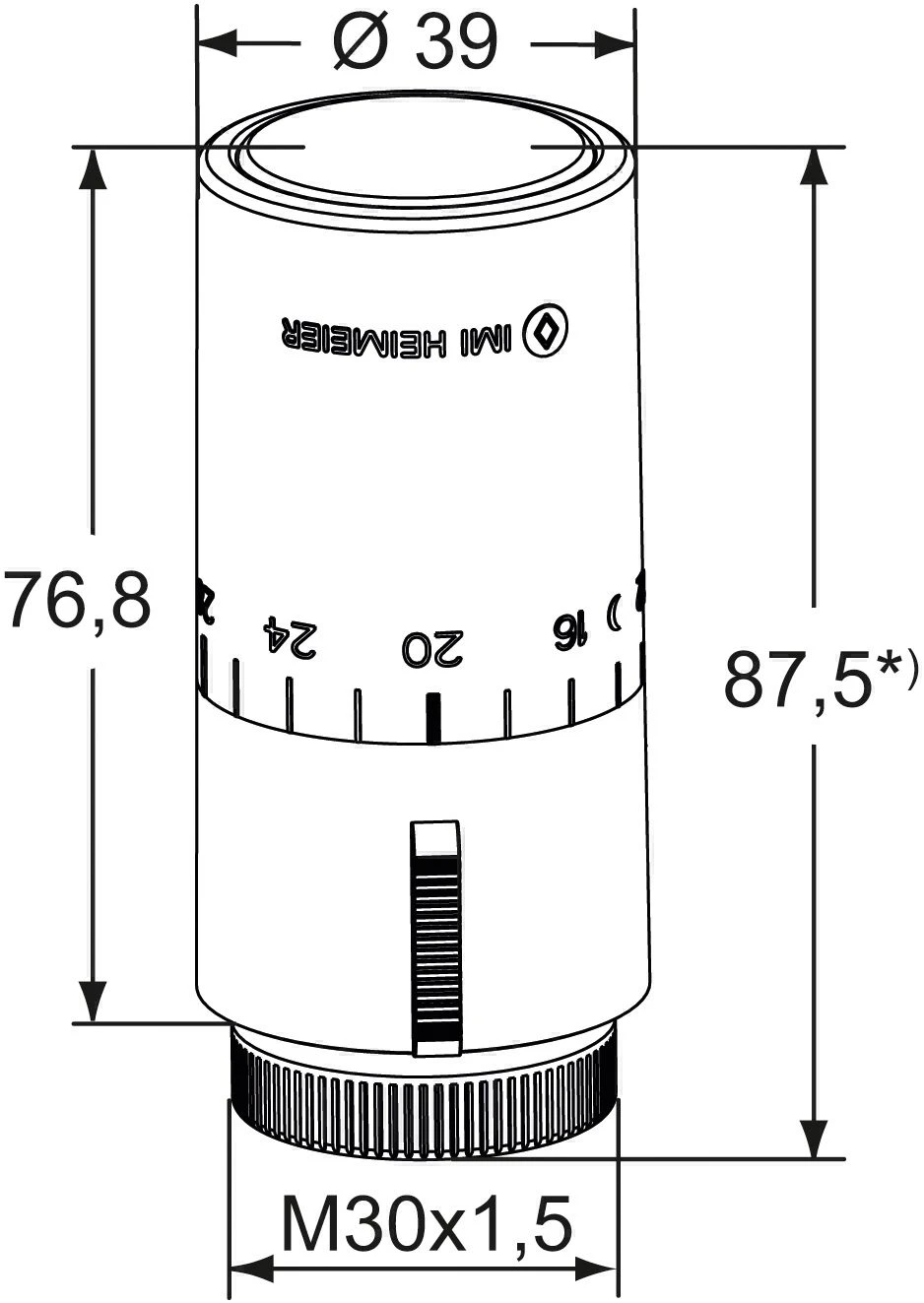 IMI Heimeier Halo Thermostatkopf 750000500 Skalenhaube Weiss RAL 9016 4 IMI Heimeier Halo Thermostatkopf 750000500 Skalenhaube Weiss RAL 9016 – Bild 2