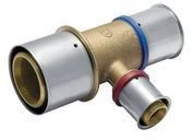 KAN-therm KAN-press 6in1 T-Stück 1009260180 63 X 50 X 63 Mm, Messing, Reduziert, Mit Presshülse