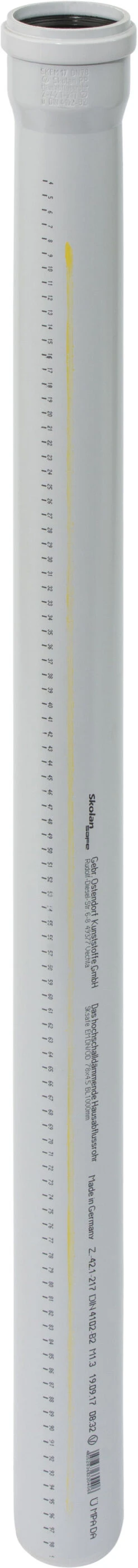 Ostendorf SKOLAN Safe SKOLANsafe-Rohr 333040 DN/OD 78, 1000 Mm, Mit Muffe