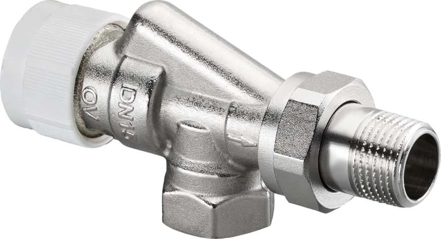 Oventrop Baureihe AV 9 Thermostatventil 1183904 Messing Vernickelt, DN 15, Axial