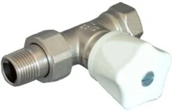 Oventrop Baureihe HR Handregulierventil 1190603 Messing Vernickelt, 3/8", Durchgang, Ohne Voreinstellung