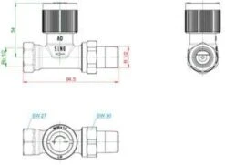 Oventrop Rücklauf-Temperaturbegrenzer-Set 1028464 DN 15, Rücklauf-Durchgangs-Ventil Und Thermostat Uni RTLH -Heimwerkzeuge Oventrop Ruecklauf Temperaturbegrenzer Set 1028464 DN 15 Ruecklauf Durchgangs Ventil und Thermostat Uni RTLH 1