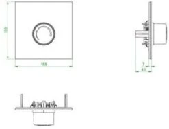 Oventrop Unibox Abdeckung 1022787 Echtglas Weiß, Mit Thermostat -Heimwerkzeuge Oventrop Unibox Abdeckung 1022787 Echtglas weiss mit Thermostat 1