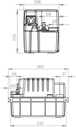 SFA Sanicondens Pro N Kondensatpumpe 0046SK6 Kühlregal, Klima, Heizkessel, Luftentfeuchter, Weiß -Heimwerkzeuge SFA Sanicondens Pro N Kondensatpumpe 0046SK6 Kuehlregal Klima Heizkessel Luftentfeuchter weiss 2