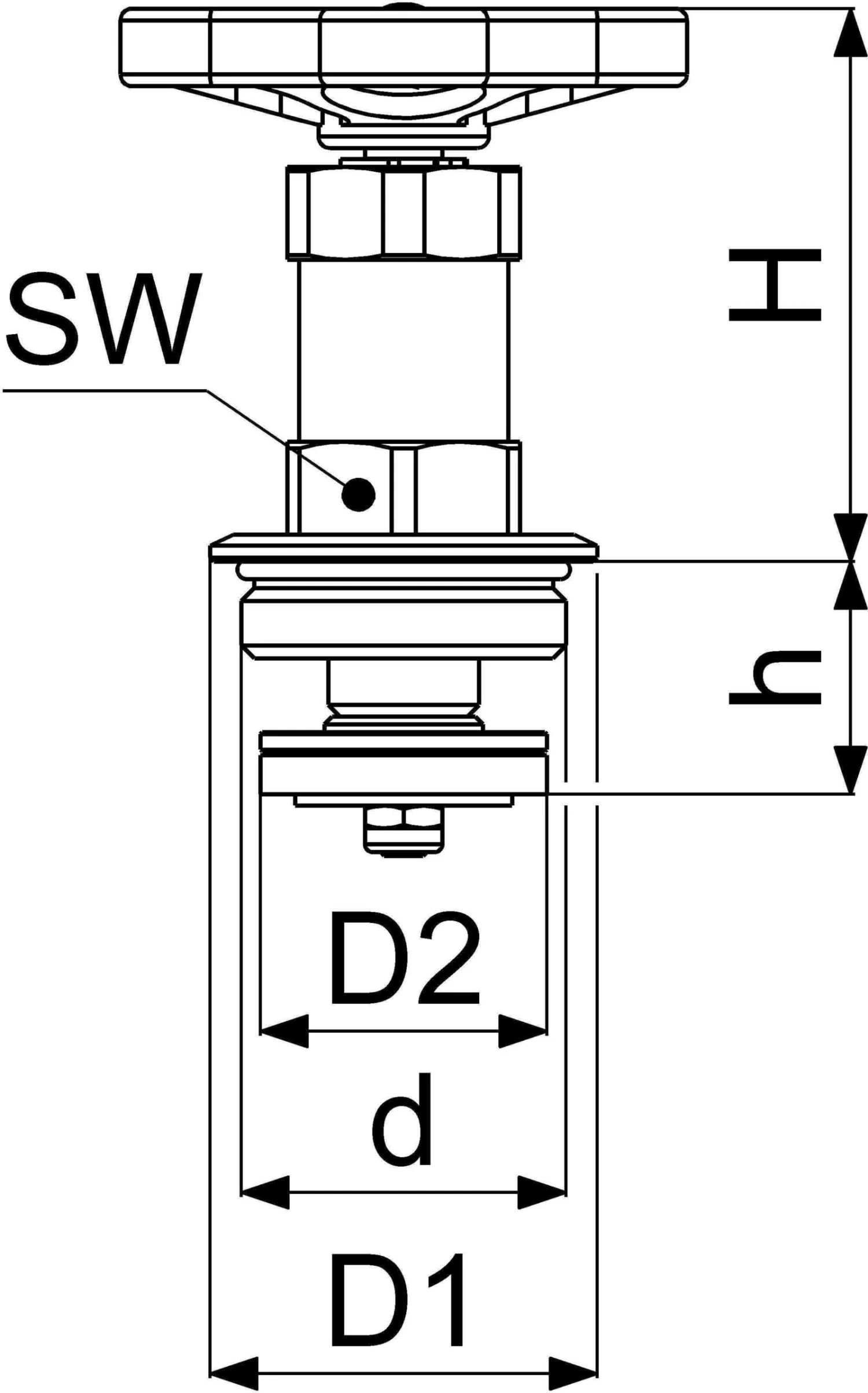 Schlösser Freistromventil-Oberteil 0018183200001 DN 32, G 1 1/4, Messing, Nichtsteigende Spindel 4 Schlösser Freistromventil-Oberteil 0018183200001 DN 32, G 1 1/4, Messing, Nichtsteigende Spindel – Bild 2