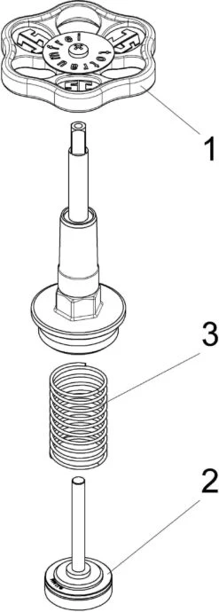 Schlösser KFR-Ventil-Oberteil 0018192500001 DN 25, G 1, Messing, Steigende Spindel -Heimwerkzeuge Schloesser KFR Ventil Oberteil 0018192500001 DN 25 G 1 Messing steigende Spindel 2
