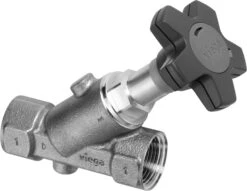 Viega Easytop Schrägsitzventil 756734 DN 25, Rp 1, Rotguss, Für Wasserzählerbügel -Heimwerkzeuge Viega Easytop Schraegsitzventil 756734 DN 25 Rp 1 Rotguss fuer Wasserzaehlerbuegel 1