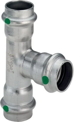 Viega Sanpress Inox T-Stück 435868 18x18x18mm, Stahl Nichtrostend, SC-Contur