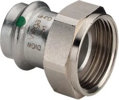 Viega Sanpress Inox Verschraubung 437947 54mmxG 2 3/8, Stahl Nichtrostend, Flachdichtend, SC-Contur