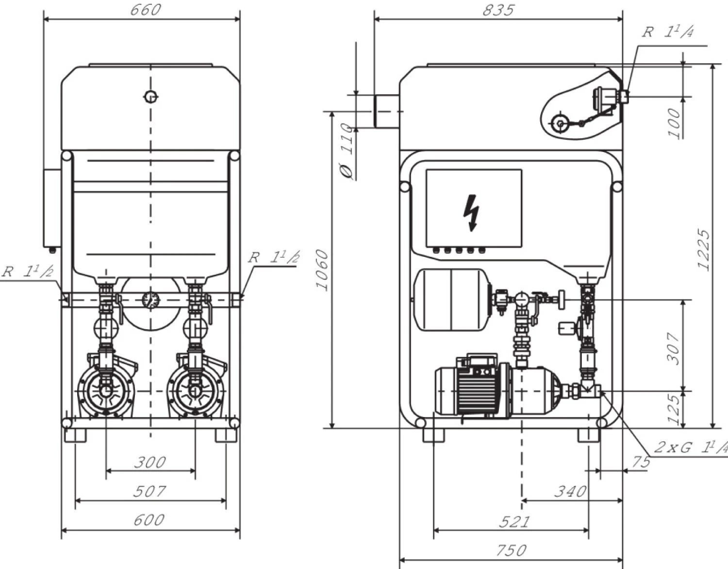 Wilo Regenwasser-Nutzungsanlage 2531207 605, 1,1 KW, 230 V 4 Wilo Regenwasser-Nutzungsanlage 2531207 605, 1,1 KW, 230 V – Bild 2