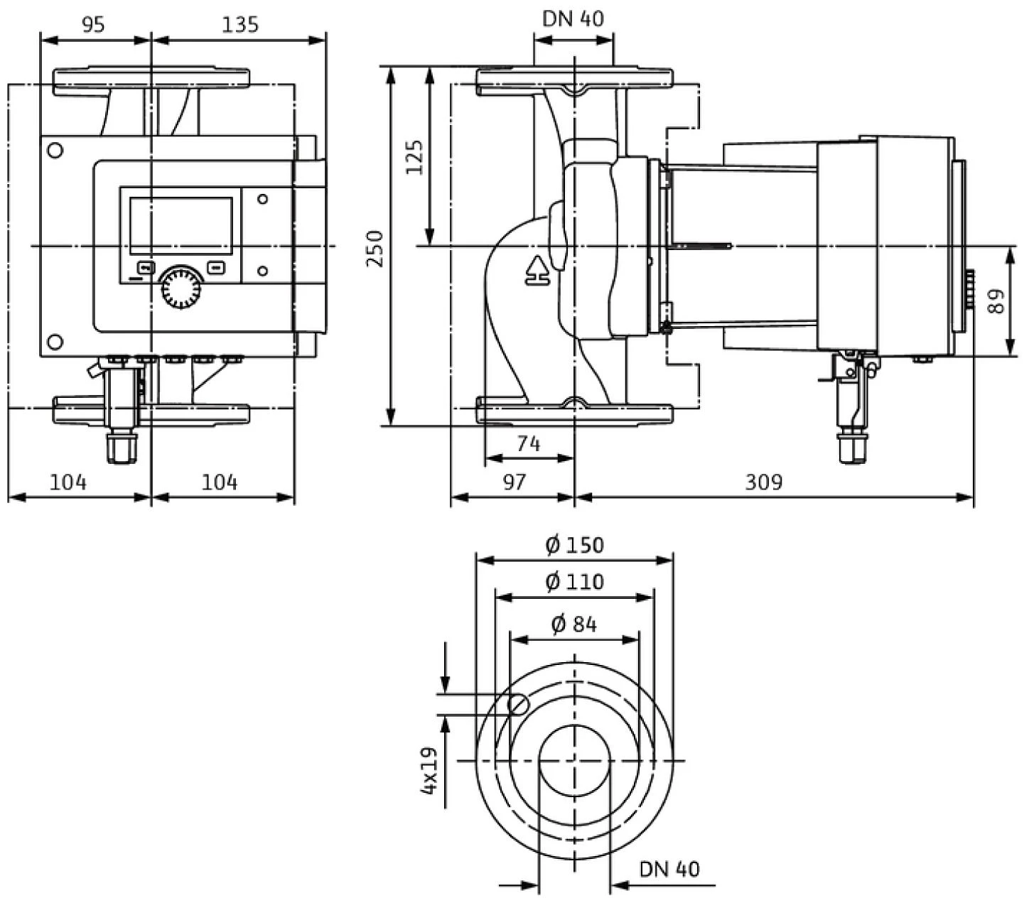 Wilo Stratos MAXO Nassläufer-Pumpe 2186200 40/0,5-12, PN 10, Flansch 4 Wilo Stratos MAXO Nassläufer-Pumpe 2186200 40/0,5-12, PN 10, Flansch – Bild 2